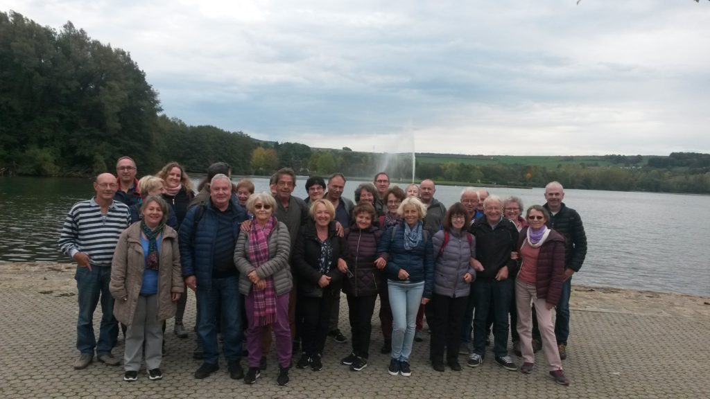 Zweiter Halt auf dem Landausflug: Echternacher See; Echternach liegt an der Sauer, die hier gleichzeitig die Grenze zu Deutschland bildet.