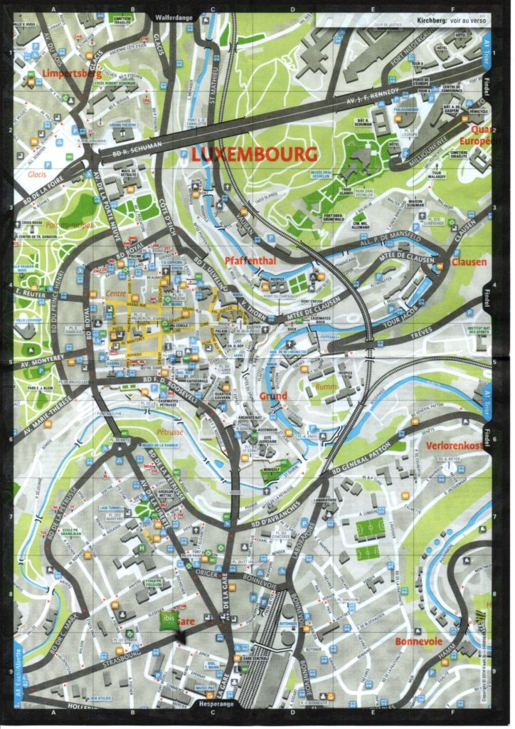 Übersichtsplan der Stadt Luxemburg