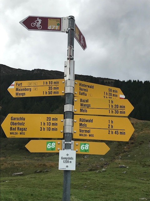 WALSA-Weg: höchster Punkt GAMPIDELLS auf 1220 m