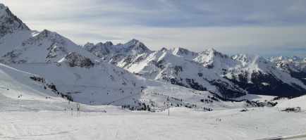 herrliche Piste mitten im Skigebiet