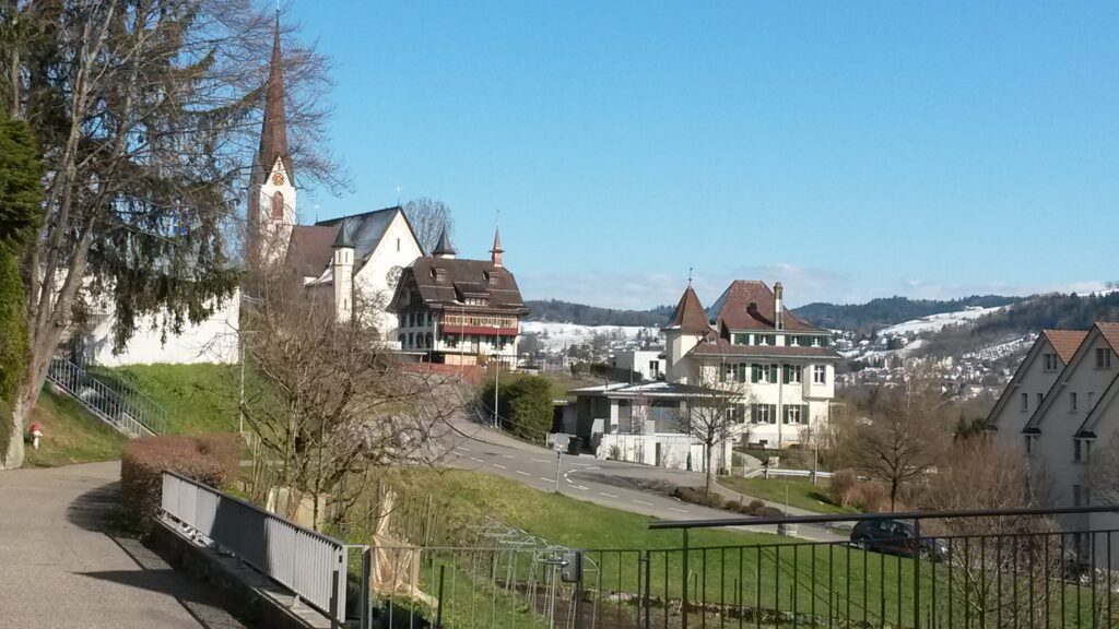 Blick zurück Richtung kath. Kirche - 31.03.2020