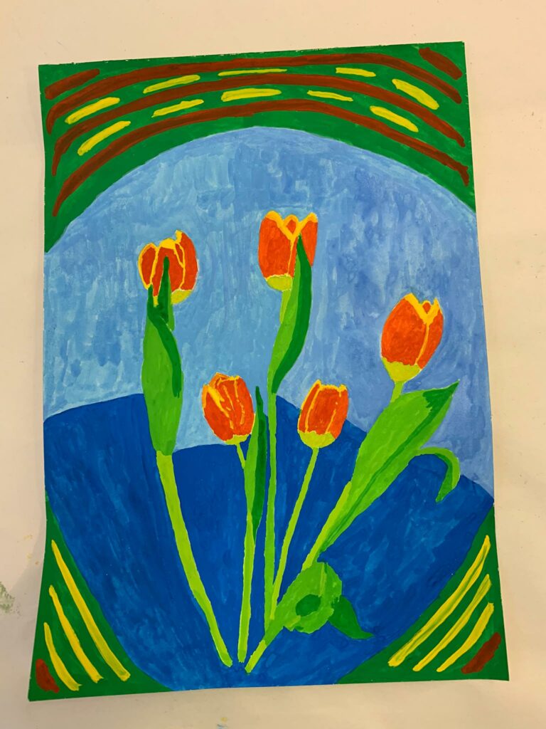 Tulpenkomposition - Gouache, Judith 2020