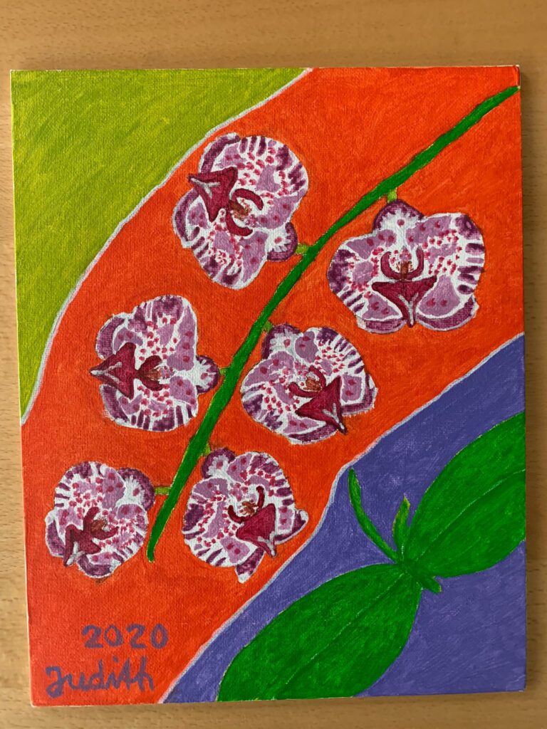 Orchideen - Acryl, Judith 2020