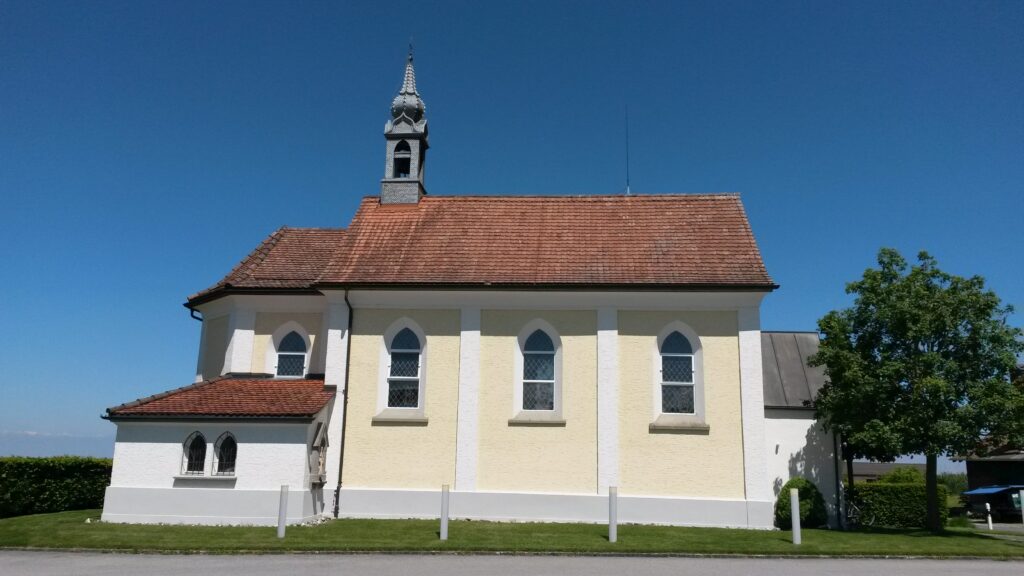 Velotour von Abtwil via Waldkirch- Hauptwil nach Gossau SG; hier die St. Gallus-Kapelle - Maria-Hilf, Oberwald in Waldkirch, Regina - 21.05.2020