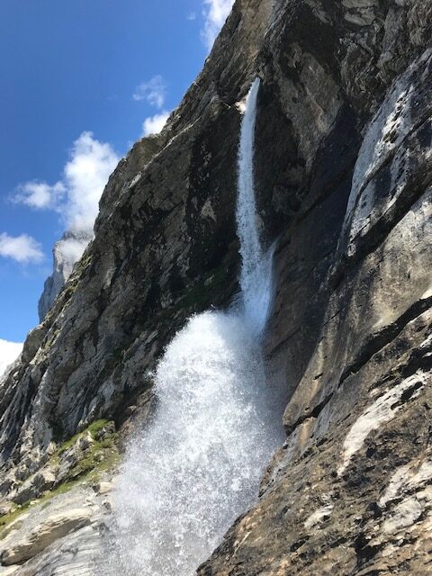 Wasserfall in der Nordwand