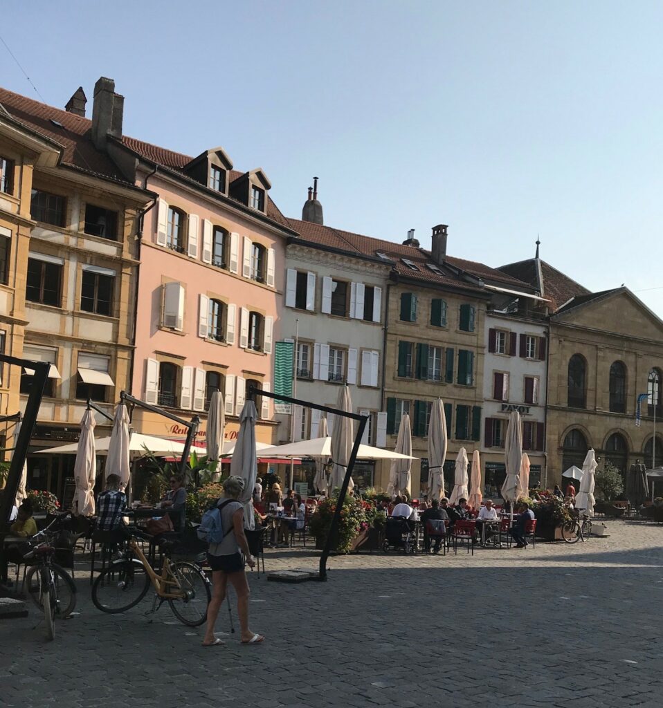 Häuserzeile in Yverdon-les-Bains