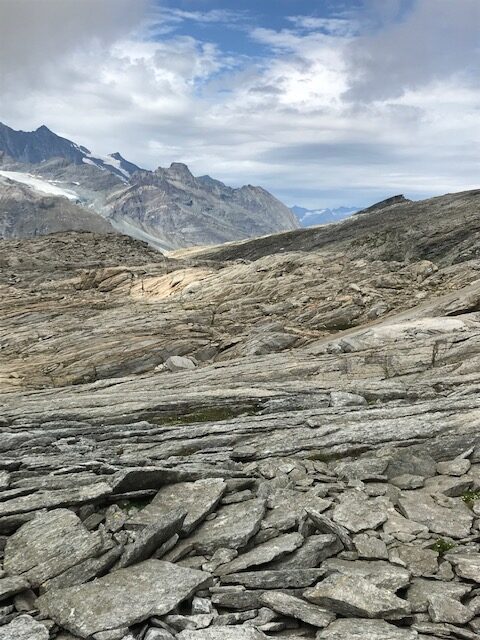 steinige Landschaft in der Region Mattmark