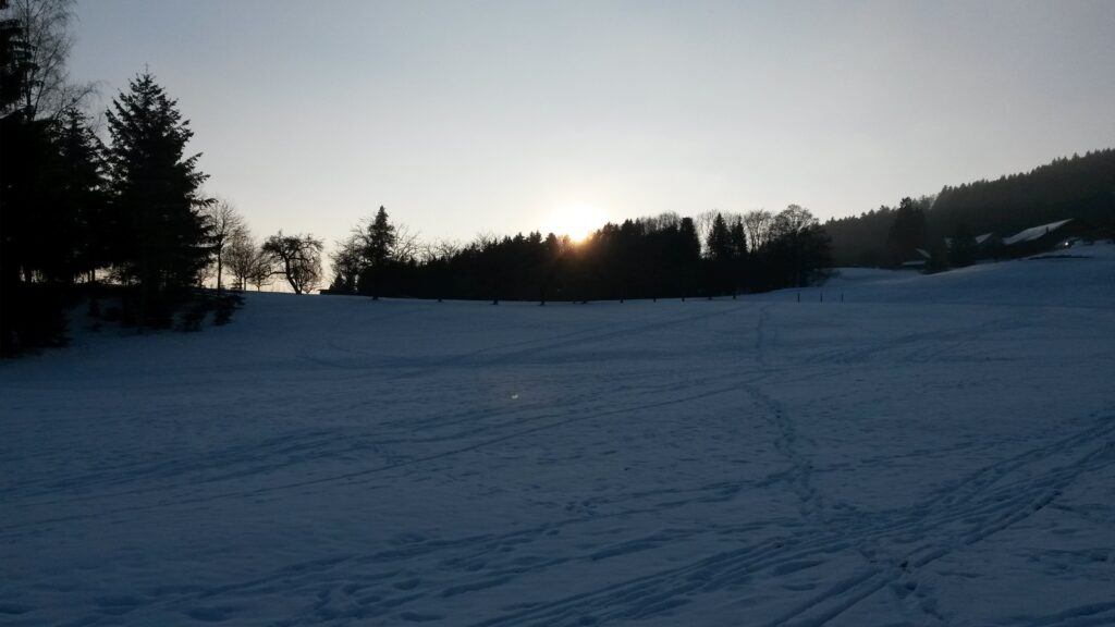 dunkles Schneefeld  - 11.01.2021