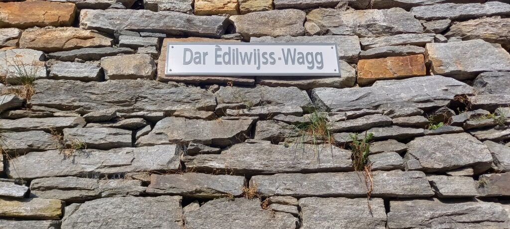 Strassenbezeichnung im Walser-Dialekt 13.09.2021