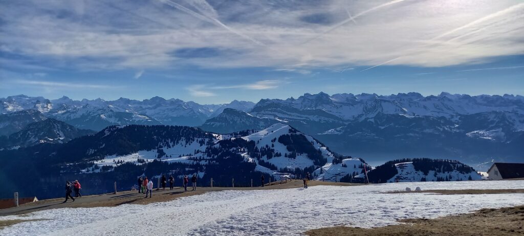 herrliche Bergsicht von der Rigi - 01.01.2022