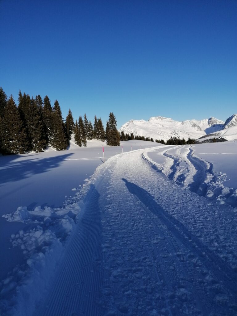 auf dem Weg Richtung Weisshorn - 04.02.2022