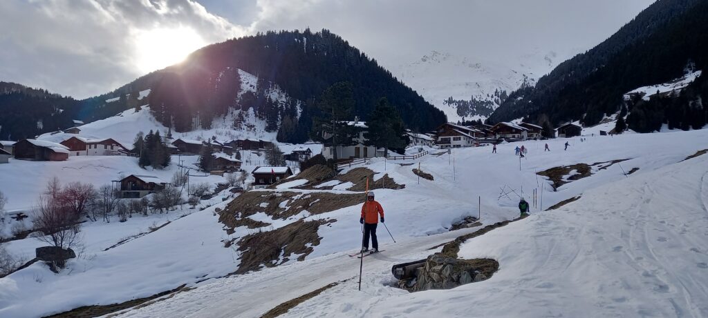 bei Segnas, wo der Schnee langsam dahinschmelzt - 25.02.2022