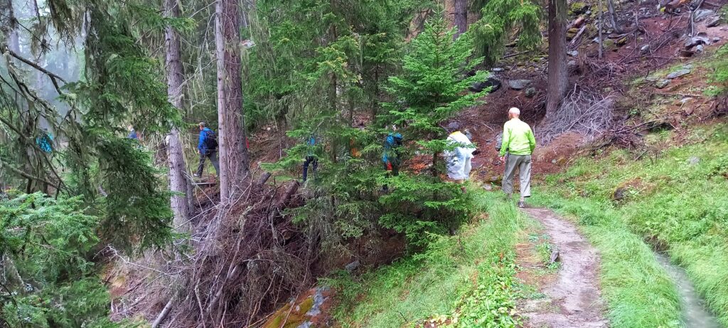 Letzter Wandertag im leichten Regen - 18.8.2022