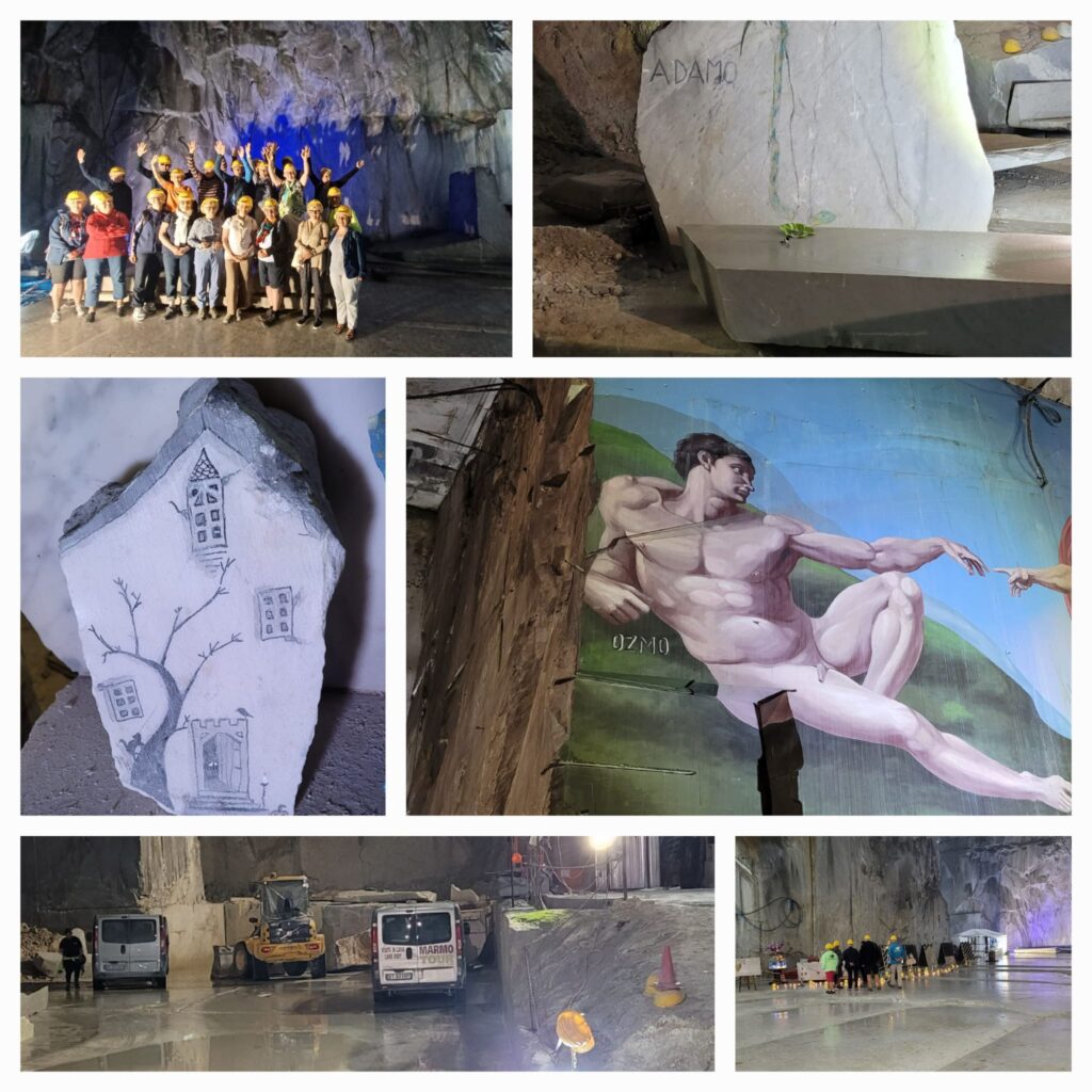 Collage unseres Besuchs im Marmorwerk - 11.06.23