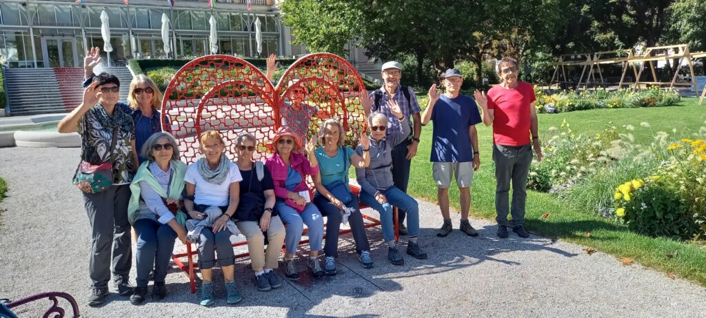 unser nächstes Etappenziel: Bad Ischl mit Gruss vom Kurpark - 15.09.2023