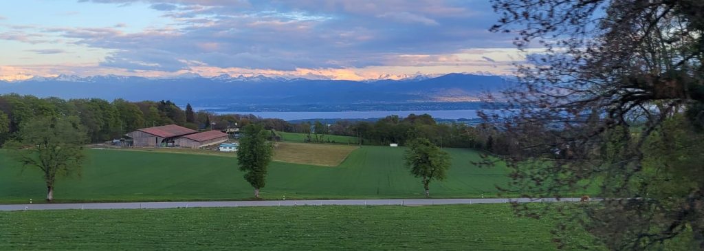 Nach dem Rösti-Plausch im rustikalen Beizli CHEZ MAMAC ging es mit dem Zug wieder zurück Richtung Nyon - 26.04.2024