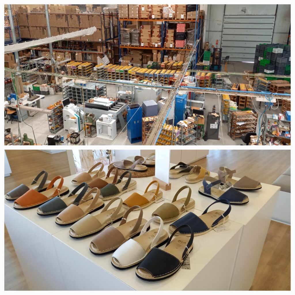 Besuch in der Sandalenfabrik RIA in FERRERIES. Hier werden die bekannten AVARCAS (eine traditionelle Fussbekleidung von Menorca) produziert. - 13.06.2024