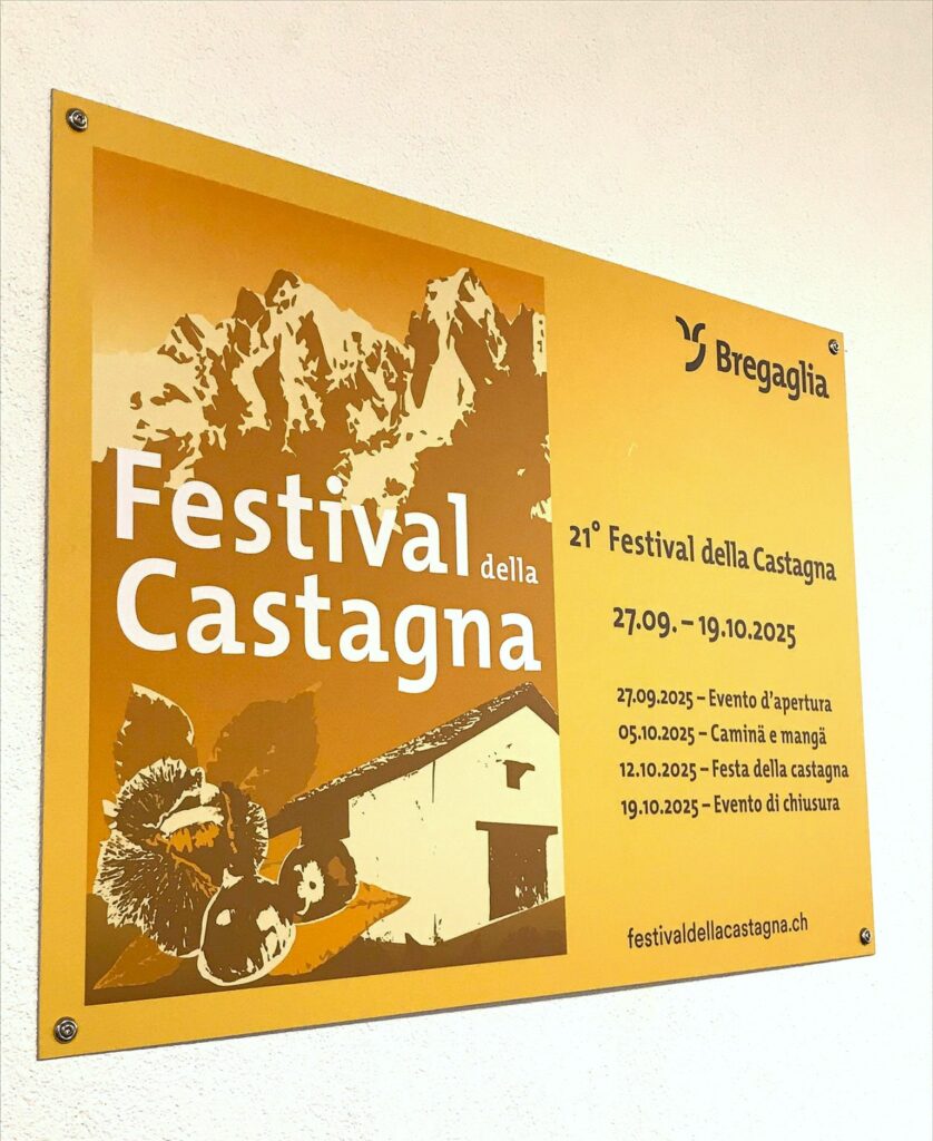 Voranzeige betreffend dem Festival della Castagna vom 27.09.-19.10.2025 im Bergell - 29.08.2025, Theresia
