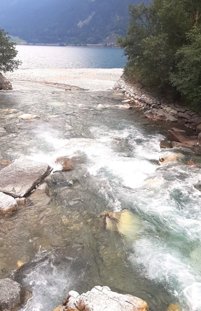 Zufluss des Poschiavino in den Lago di Poschiavo in Le Prese - 28.08.2025, Gisela