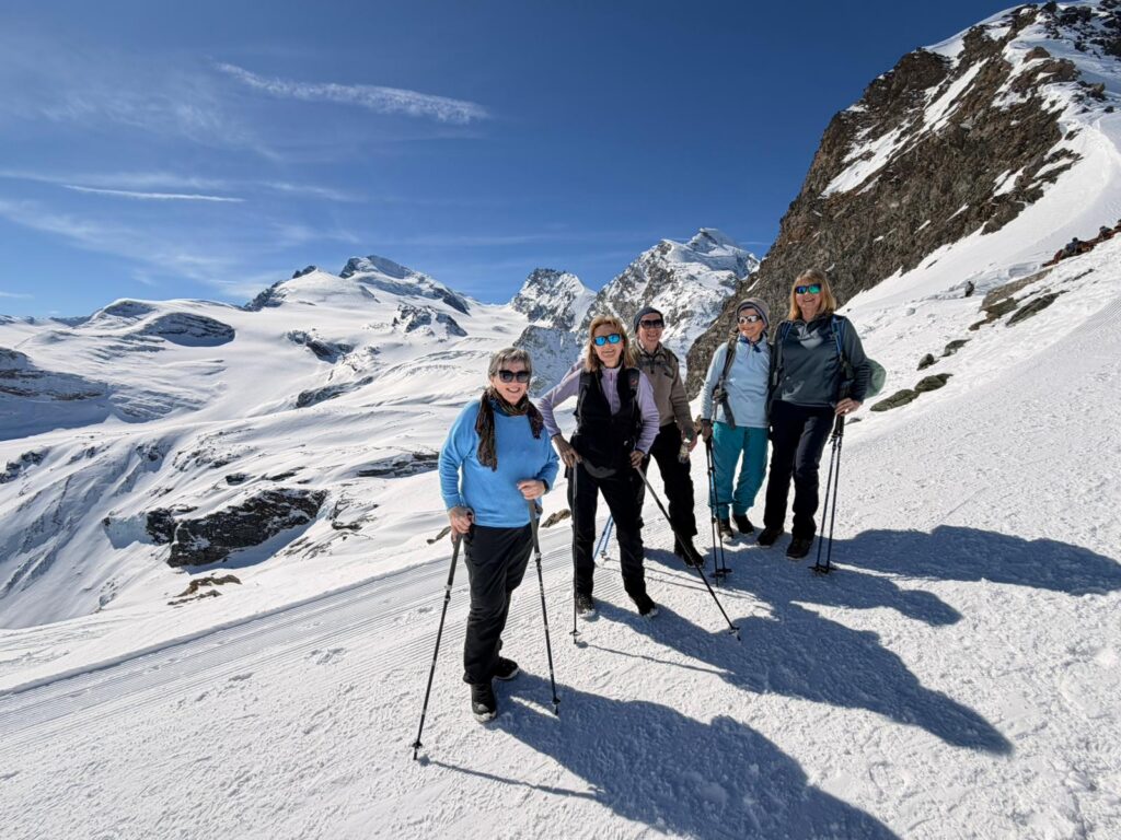gut gelaunt auf dem Abstieg von der Britanniahütte - 13.03.2026